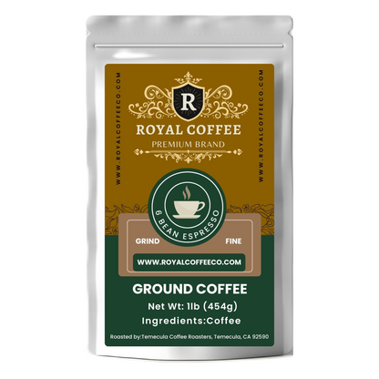 Royal 6 Bean Espresso Freshly Roasted Coffee, (6 Bean Espresso) (Espresso)