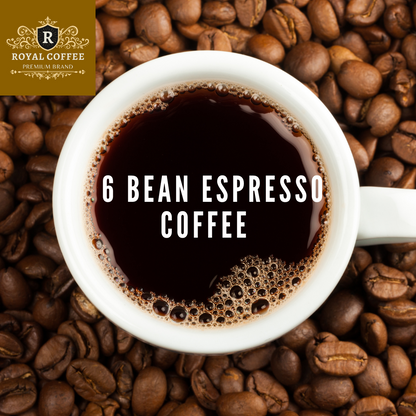 Royal 6 Bean Espresso Freshly Roasted Coffee, (6 Bean Espresso) (Espresso)