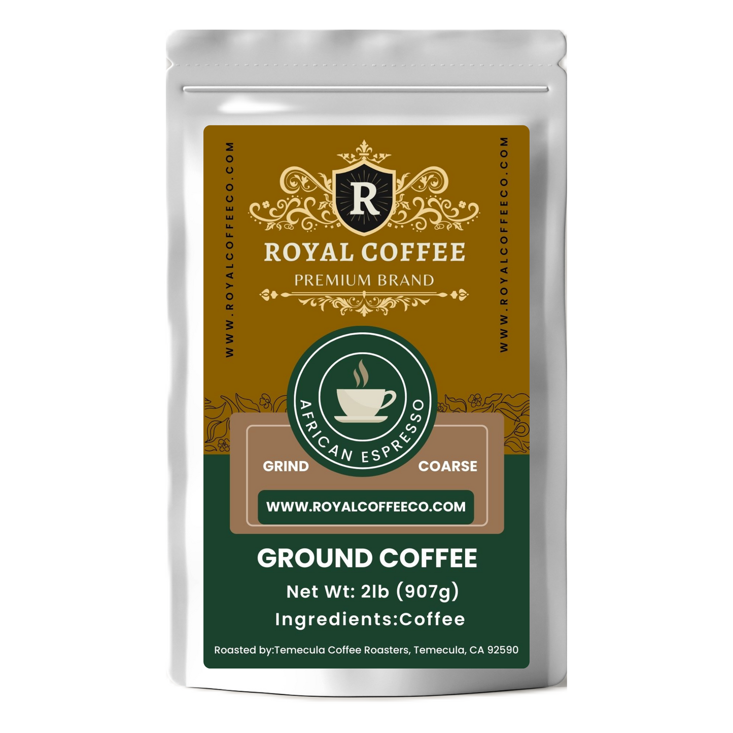 Royal African Espresso Freshly Roasted Coffee, (African Espresso) (Coarse)