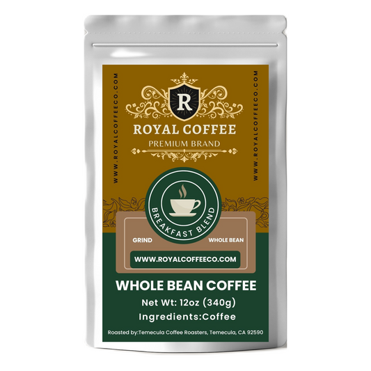 Royal Breakfast Blend Freshly Roasted Coffee, (Breakfast Blend) (Whole Bean)