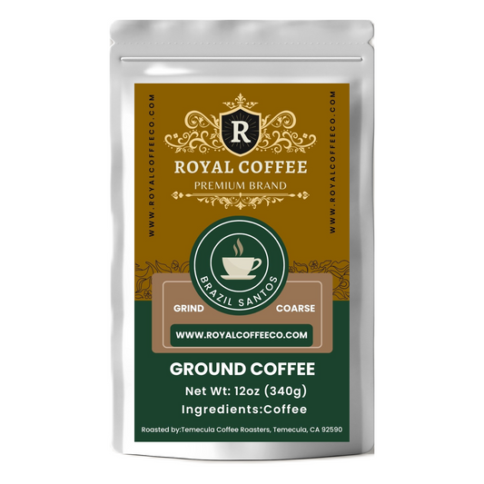 Royal Brazil Santos Single Origin Freshly Roasted Coffee, (Brazil Santos) (Coarse)