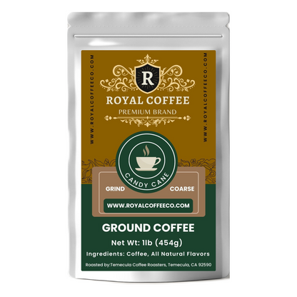 Royal Candy Cane Freshly Roasted Flavored Coffee, (Candy Cane) (Coarse)