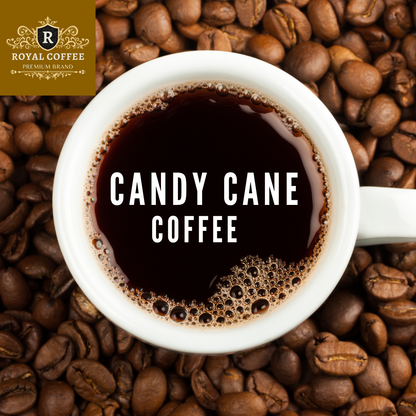 Royal Candy Cane Freshly Roasted Flavored Coffee, (Candy Cane) (Coarse)