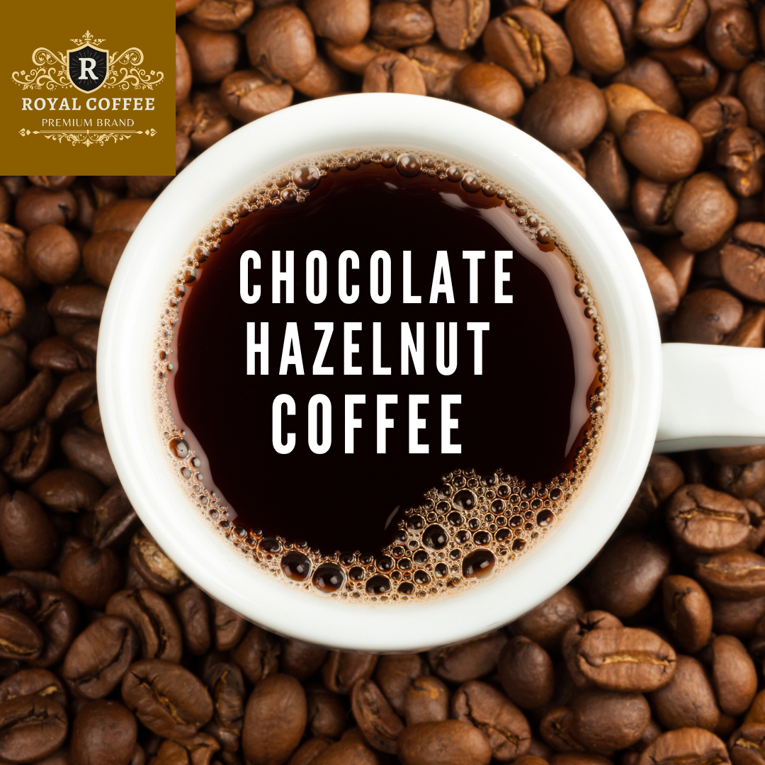 Royal Chocolate Hazelnut Freshly Roasted Flavored Coffee, (Chocolate Hazelnut) (Espresso)