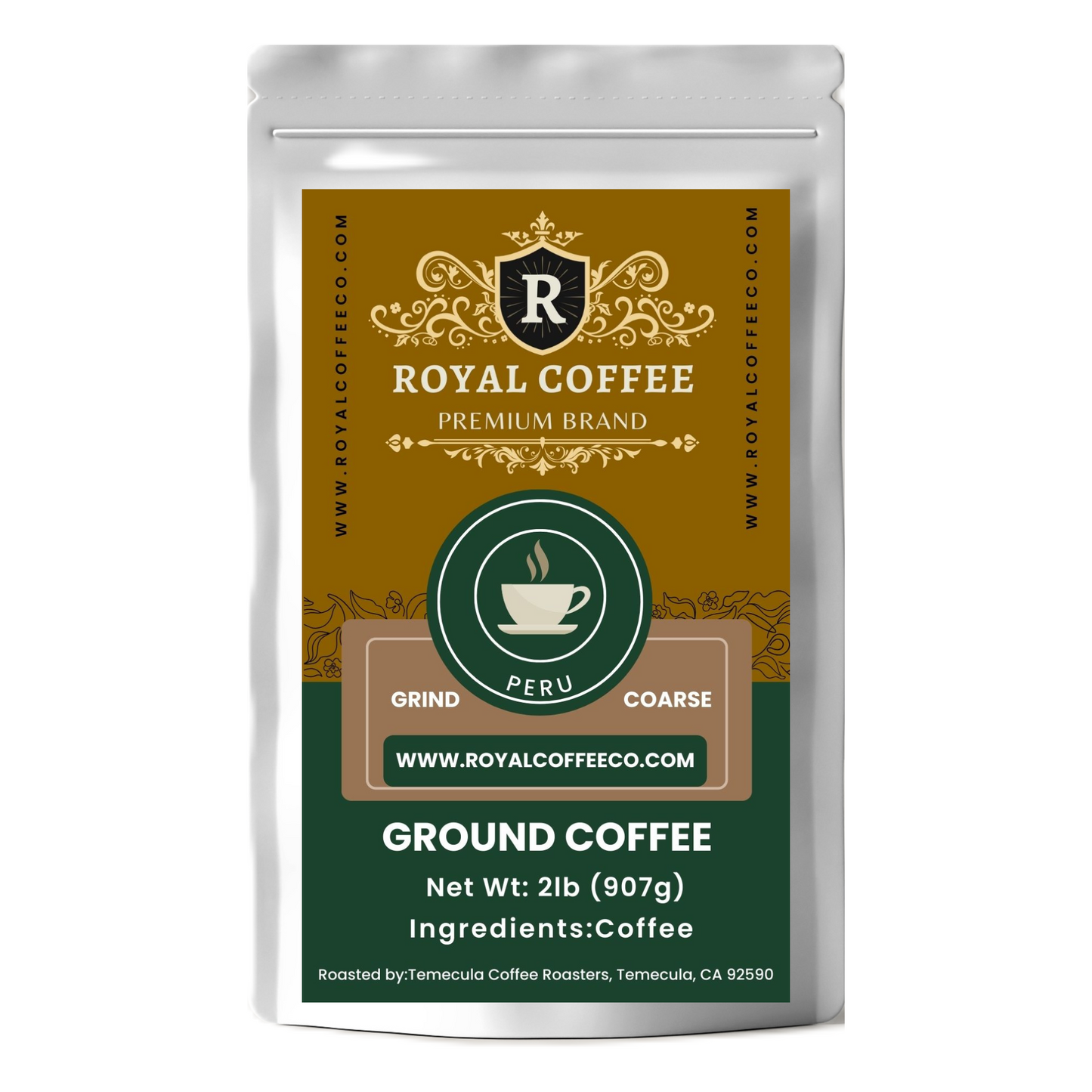 Royal Peru Freshly Roasted Single Origin Coffee, (Peru) (Coarse)