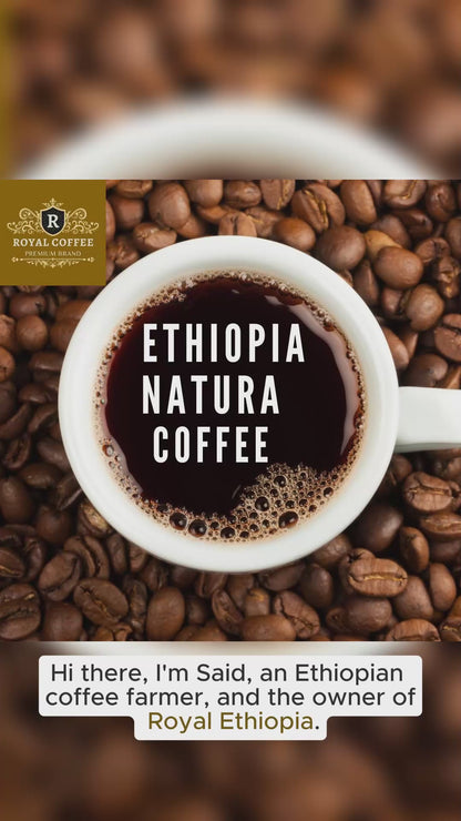 Royal Ethiopia Natural Single Origin Freshly Roasted Coffee, (Ethiopia Natural) (Coarse)